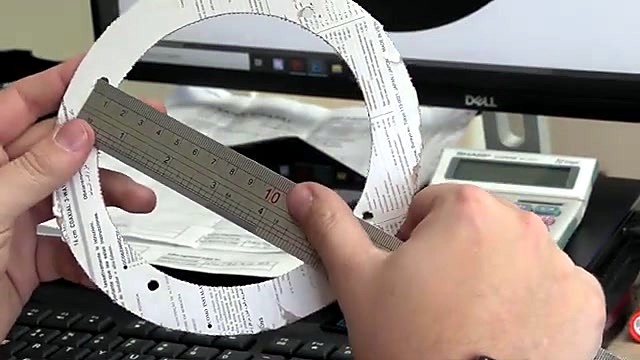 Paper template measured for speaker spacer (SKU ask)