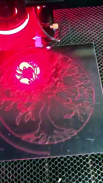 Laser head red ring/position light on acrylic (SKU ask)