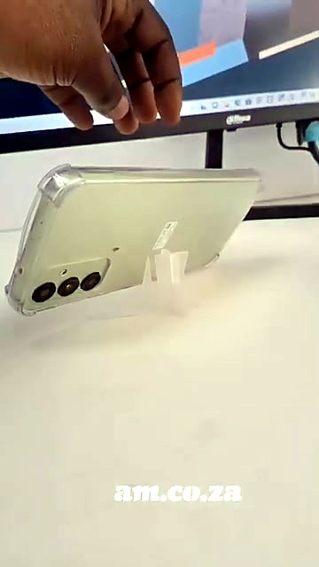 Smartphone on finished acrylic stand (SKU ask)