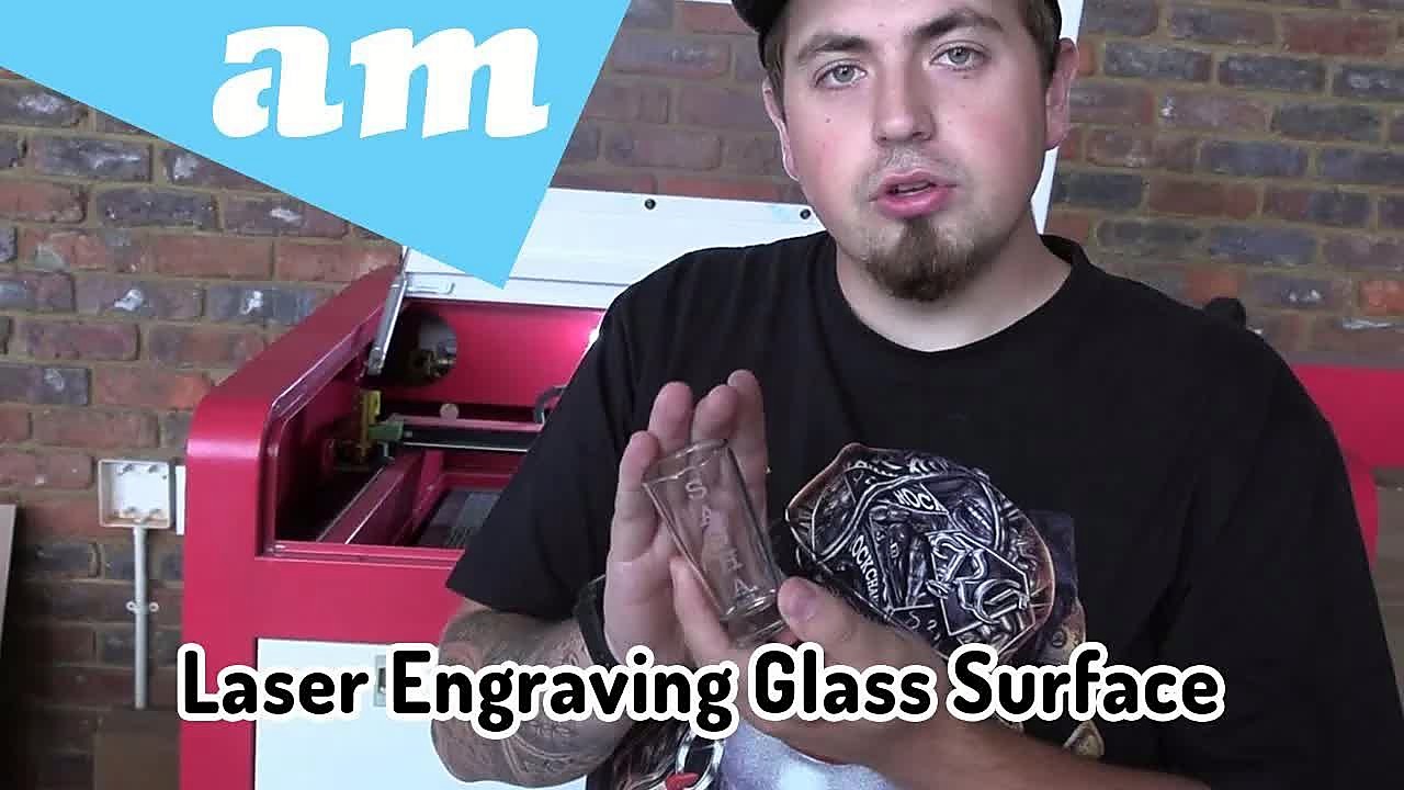 YouTube thumb — TruCUT Desktop glass shot engraving (SKU ask)