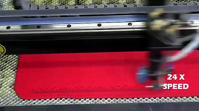 Laser head 24X SPEED engraving red fleece (SKU ask)