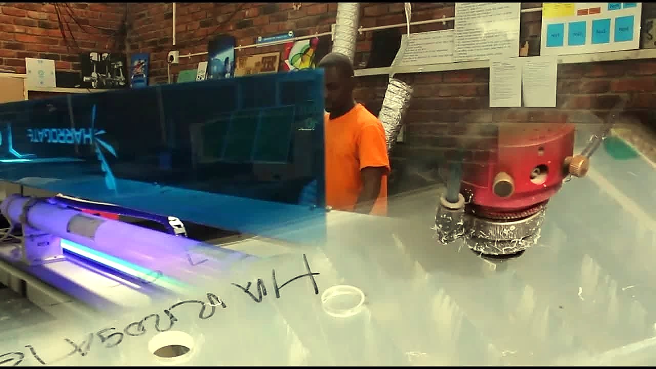 YouTube thumb — TruCUT Intel Plexiglas display (SKU ask)
