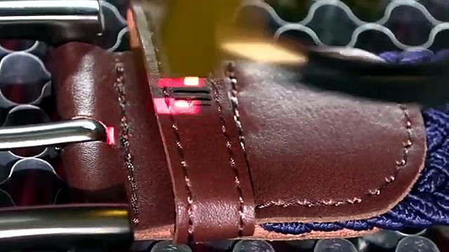 TruCUT engraving INYATHI WEAR text on leather loop (SKU ask)
