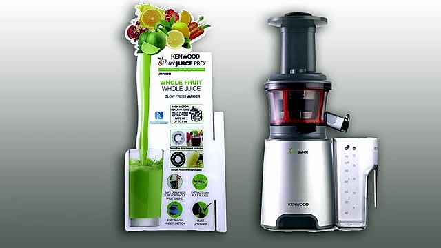Finished Kenwood PureJuice Pro die-cut POS standee (SKU ask)