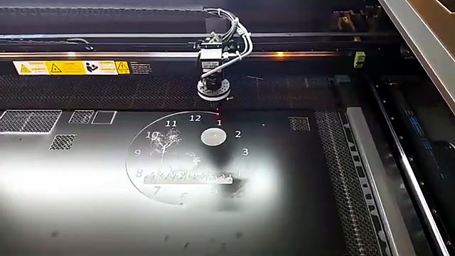 Deer clock face numerals mid-engrave detail (SKU ask)