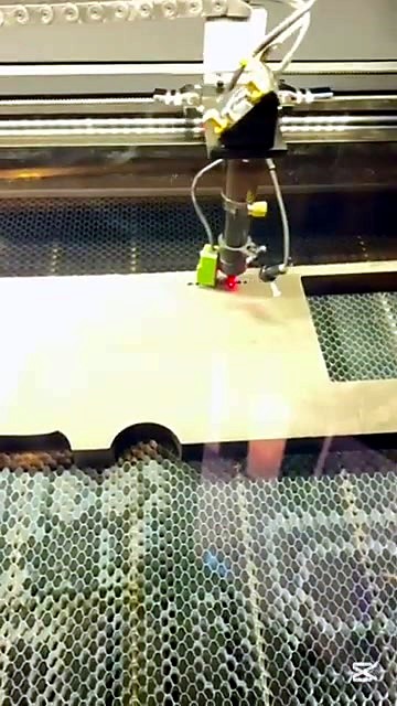TruCUT starting PE foam insert outline on honeycomb (SKU ask)