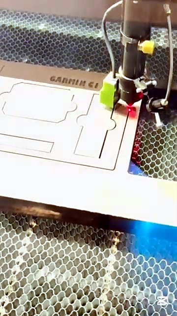 Multiple foam insert shapes cut on bed (SKU ask)