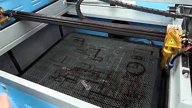 Open honeycomb bed with cut scrap shapes (SKU ask)