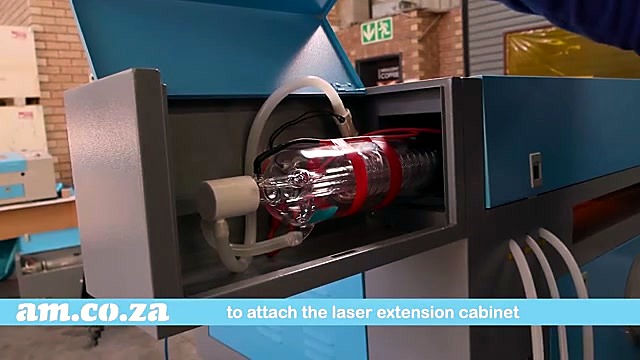 Glass CO2 tube into TruCUT extension cabinet (SKU ask)