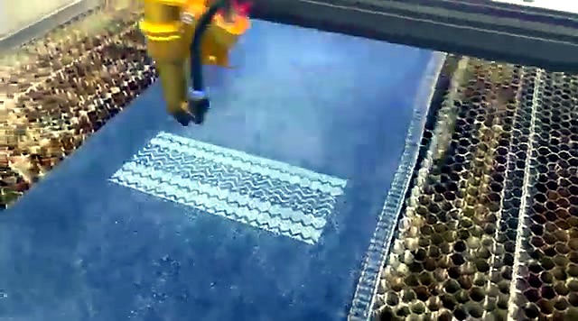 Near-complete denim discharge pattern (SKU ask)