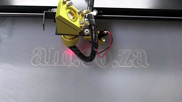 am.co.za logo engraving close on material (SKU ask)