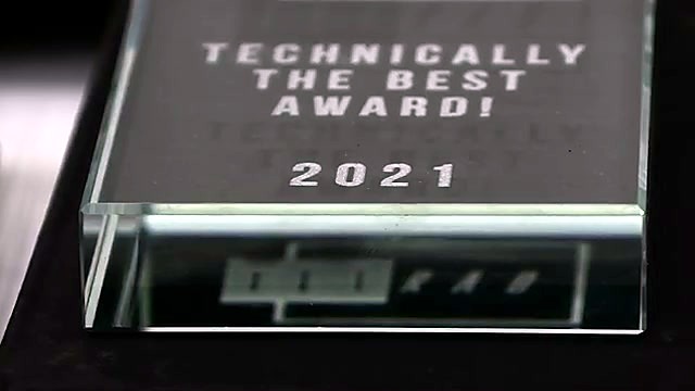 Finished TECHNICALLY THE BEST 2021 crystal award (SKU ask)