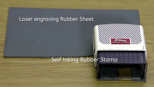 Rubber sheet + self-inking stamp mount (SKU ask)
