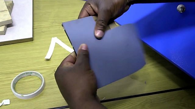 Place rubber sheet on Vertical Lite work stage (SKU ask)
