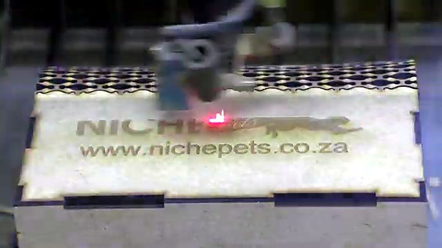 Laser engraving NICHE logo on nest front (SKU ask)