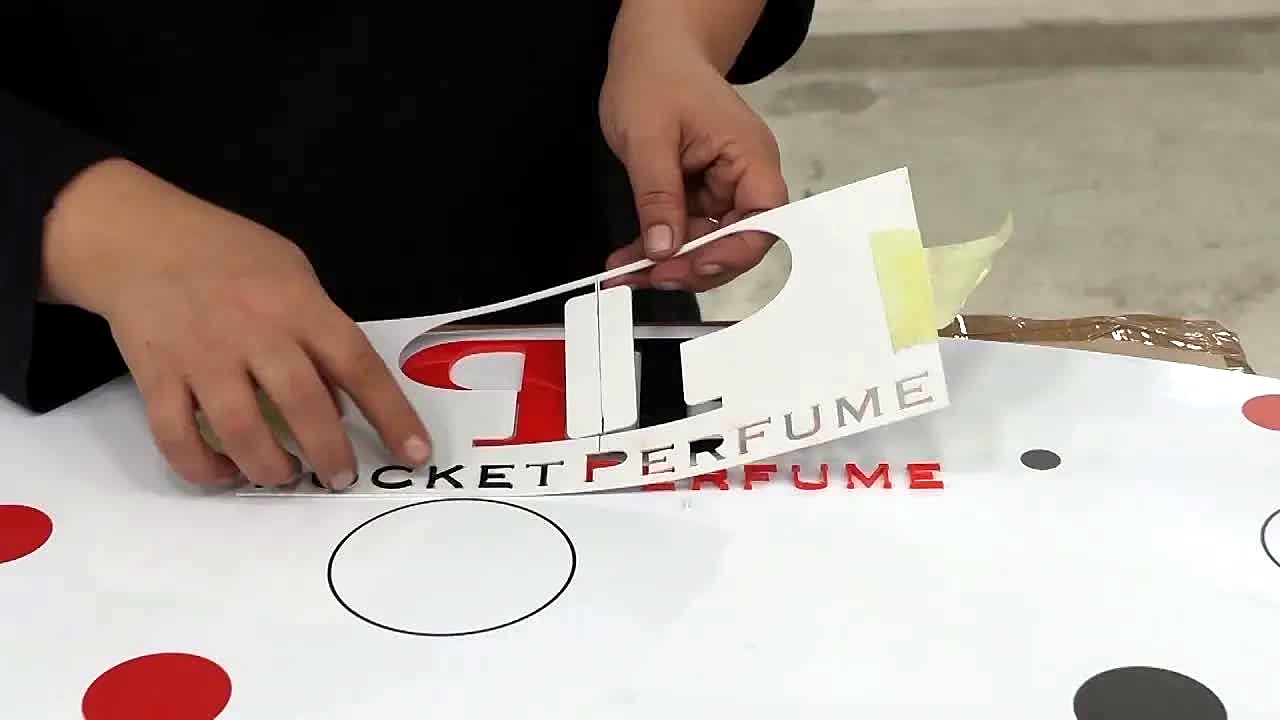 YouTube thumb — Pocket Perfume TruCUT Perspex display (SKU ask)