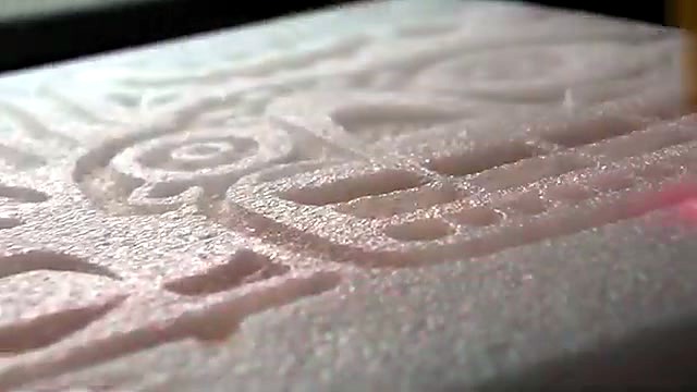 Deep melted foam tribal carve texture (SKU ask)