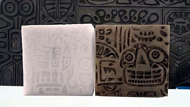 Raw vs paint-washed Aztec foam compare (SKU ask)