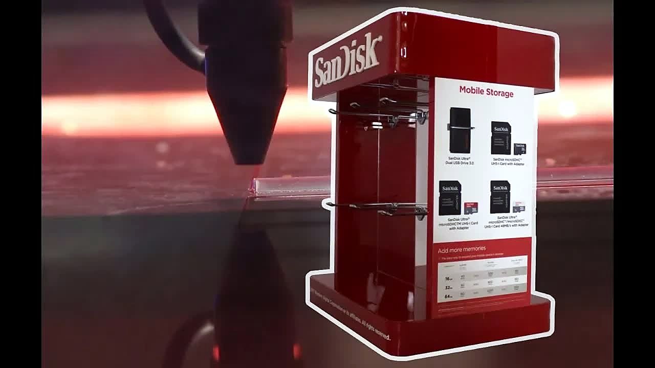 YouTube thumb — TruCUT SanDisk red display (SKU ask)