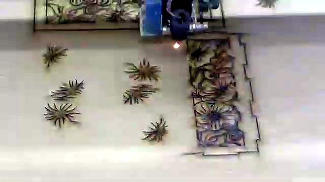 TruCUT CO2 floral panel cut on wood sheet (SKU ask)