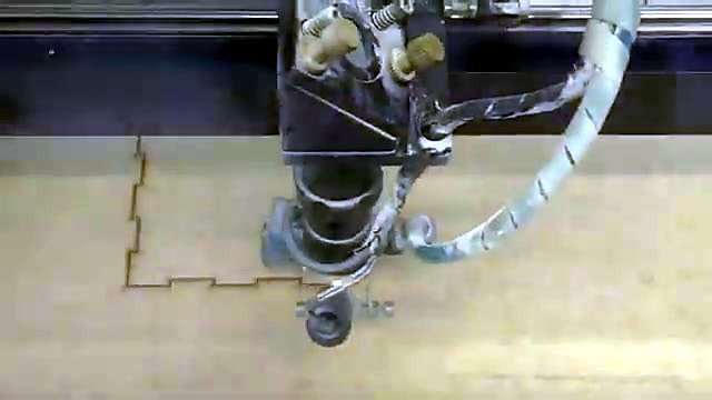 Laser cutting finger-joint tabs on Supawood (SKU ask)