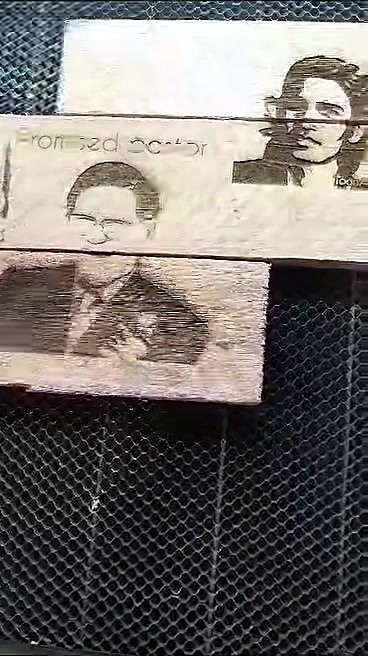 Close wood raster engrave on honeycomb (SKU ask)