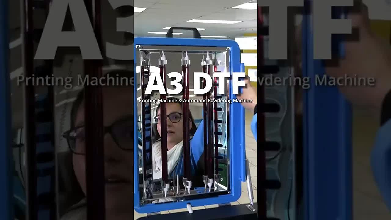 YouTube thumb — New A3 DTF & Automatic Powdering (SKU ask)
