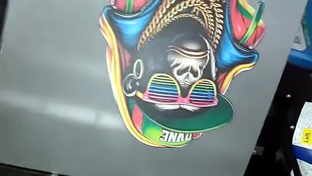 Finished colourful A3 DTF graphic on film (SKU ask)