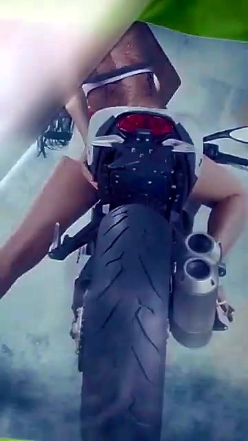 Motorcycle woman graphic on film (SKU ask)