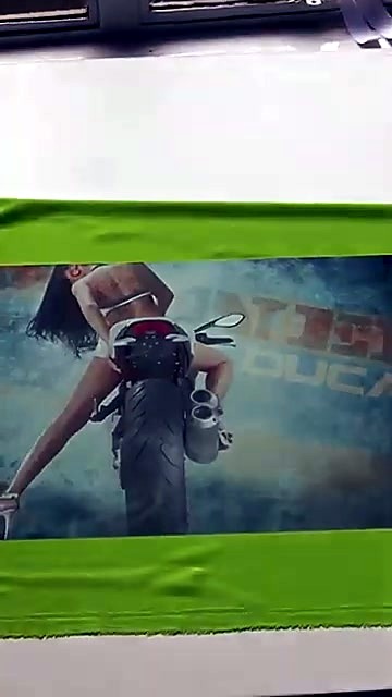 Film print flat with green border (SKU ask)