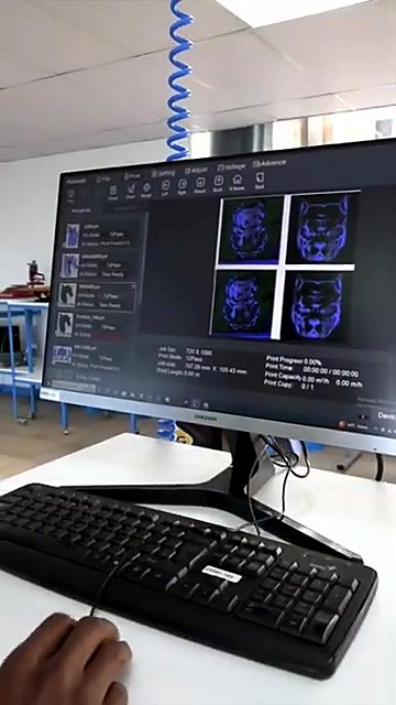 Tiger layout on monitor before print (SKU ask)