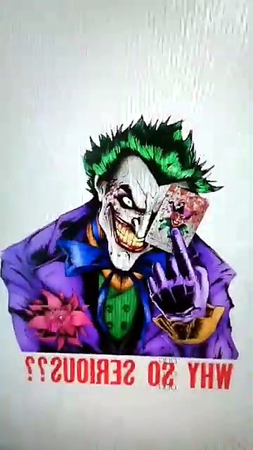 Mirrored WHY SO SERIOUS Joker on DTF film (SKU ask)