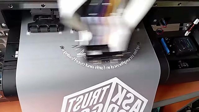 Carriage printing white ink on DTF film (SKU ask)
