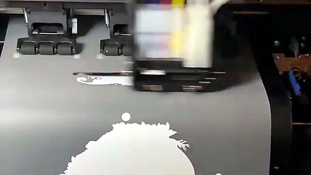Carriage white-ink print on frosted film (SKU ask)