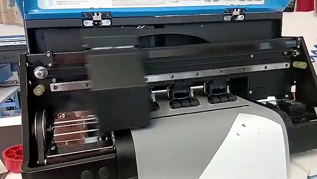 A3 DTF printer front with carriage and capping
