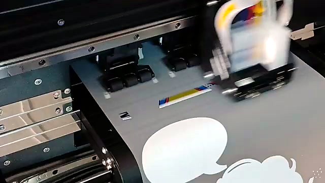 Carriage + CMYK/W dampers mid-print (SKU ask)