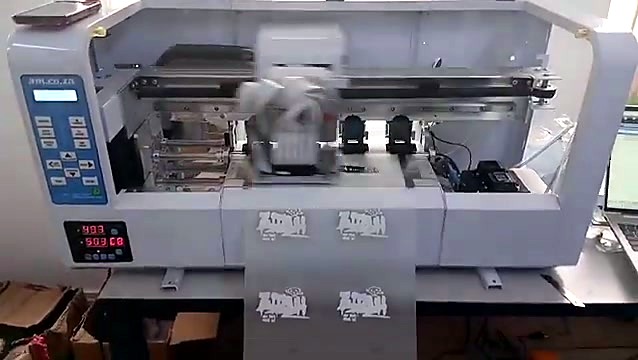 XP600 carriage printing artwork on DTF film