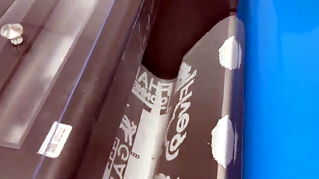 White logos on film through front rollers (SKU ask)
