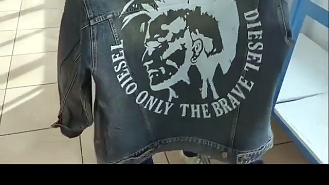 Finished Diesel denim jacket back (SKU ask)