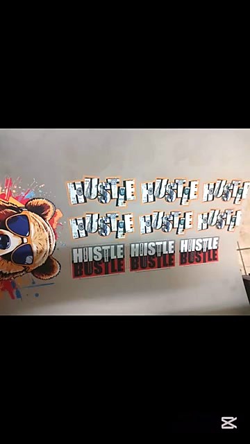 HUSTLE + bear sunglasses graphic (SKU ask)