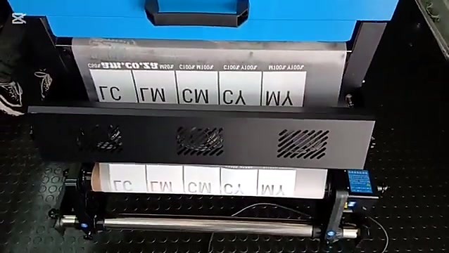 Film exit with print codes / white shapes (SKU ask)