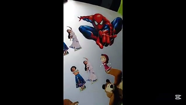 Finished cartoon transfers on DTF film roll (SKU ask)