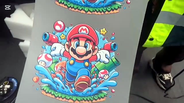 Super Mario full-colour DTF film result (SKU ask)