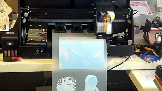 Astronaut artwork on translucent film close (SKU ask)