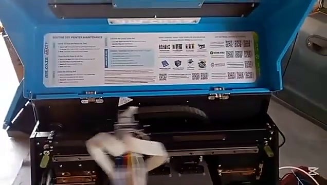 Blue lid open — inner instruction/QR sticker (SKU ask)