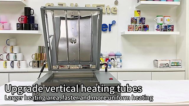 Open lid vertical heating tubes larger area (SKU ask)