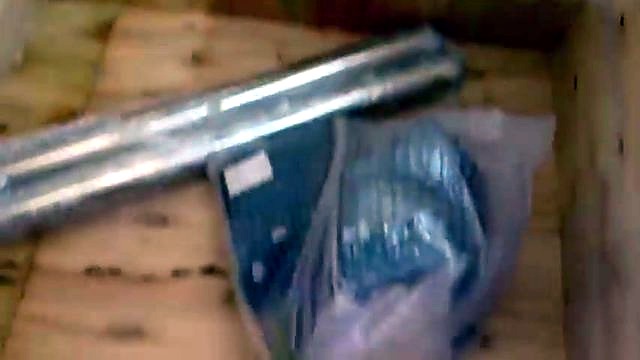 Long silver roller + parts bag after unpack (SKU ask)