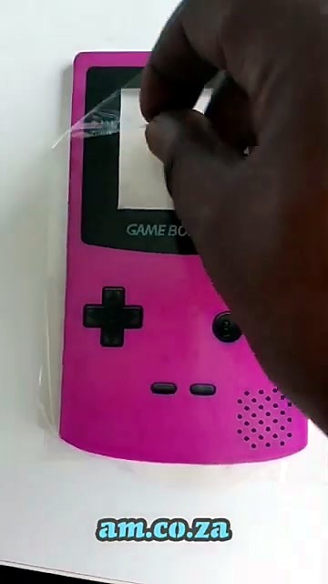 Peeling transfer from Game Boy Color graphic on Perspex (SKU ask)