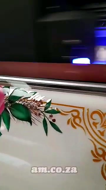 UV head printing floral roses + gold filigree on transfer (SKU ask)