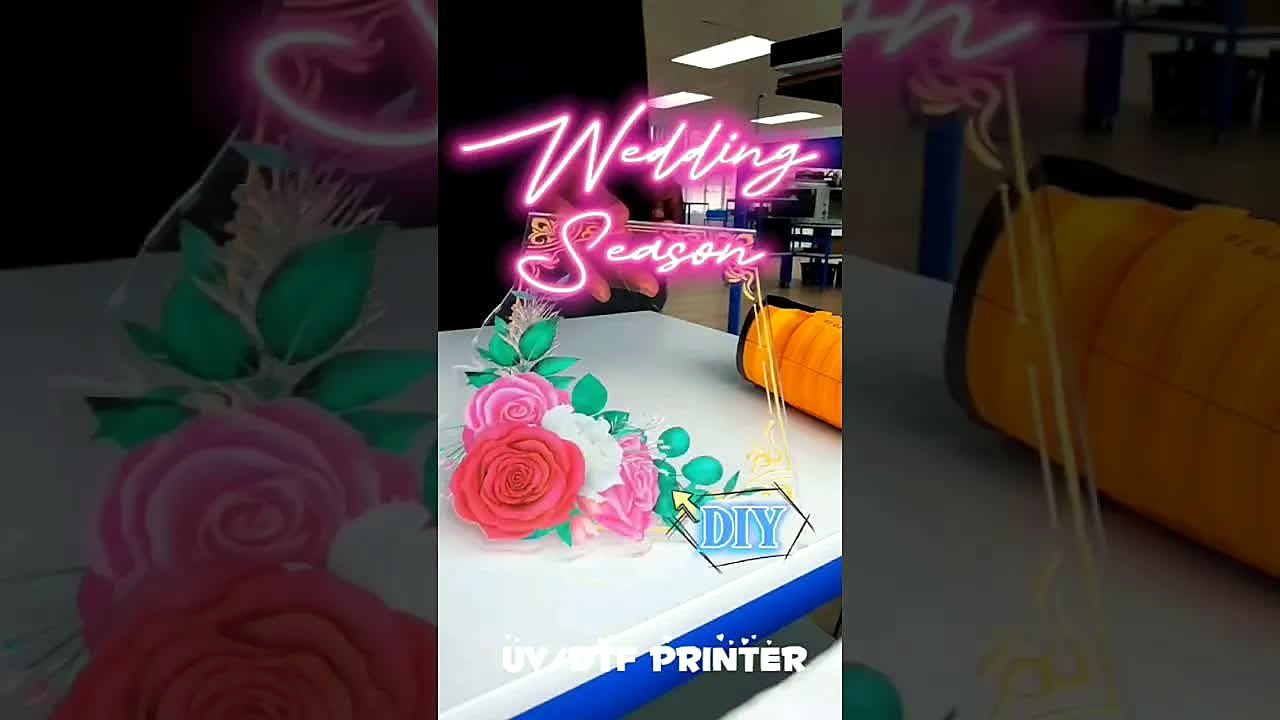 YouTube thumb — UV DTF wedding Perspex frame (SKU ask)
